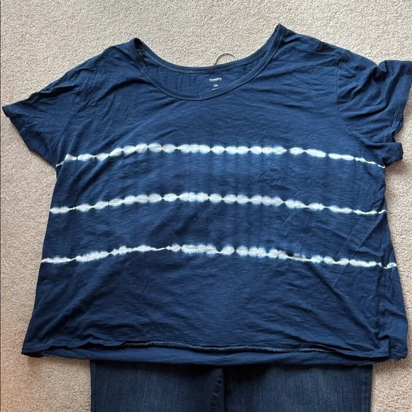 Sonoma Navy Blue Cotton Blend Top - Picture 2 of 7